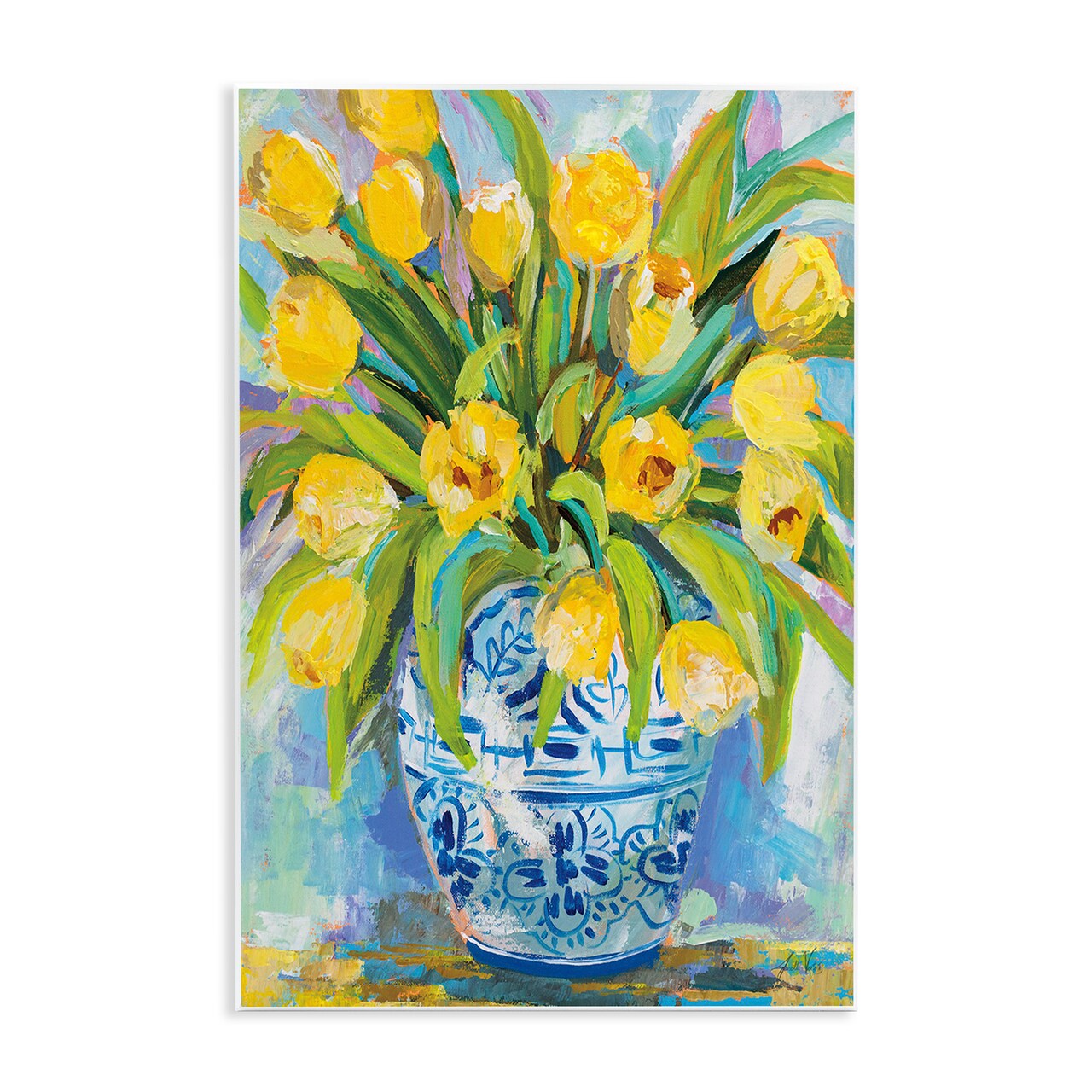 Stupell Industries Expressive Yellow Tulips in Vase Wall Plaque Art